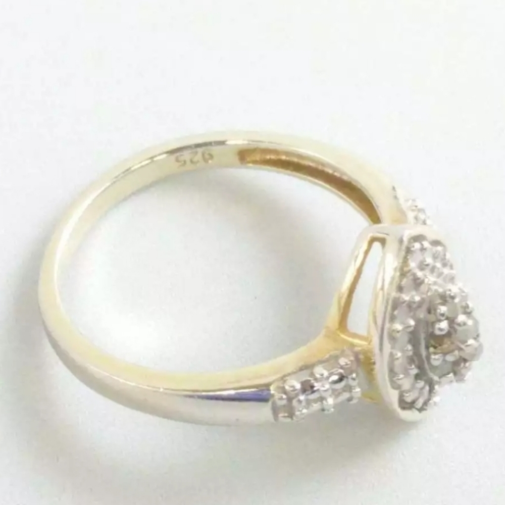 Genuine DIAMOND 💎 GOLD .925 RING - Picture 2 of 5